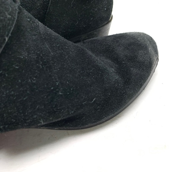 MICHAEL KORS Genuine Leather Black Suede Ankle Booties Shoes Block Heels sz 9.5 - Picture 16 of 16